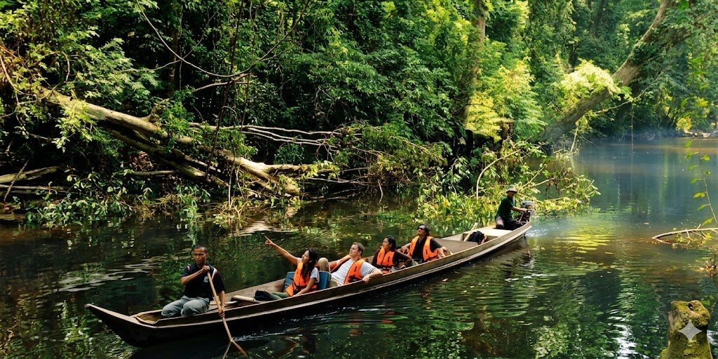 Lata Berkoh cascades in Taman Negara rainforest